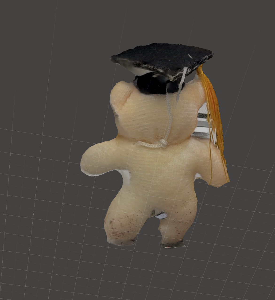 Bottom view of object in Meshmixer (filled)